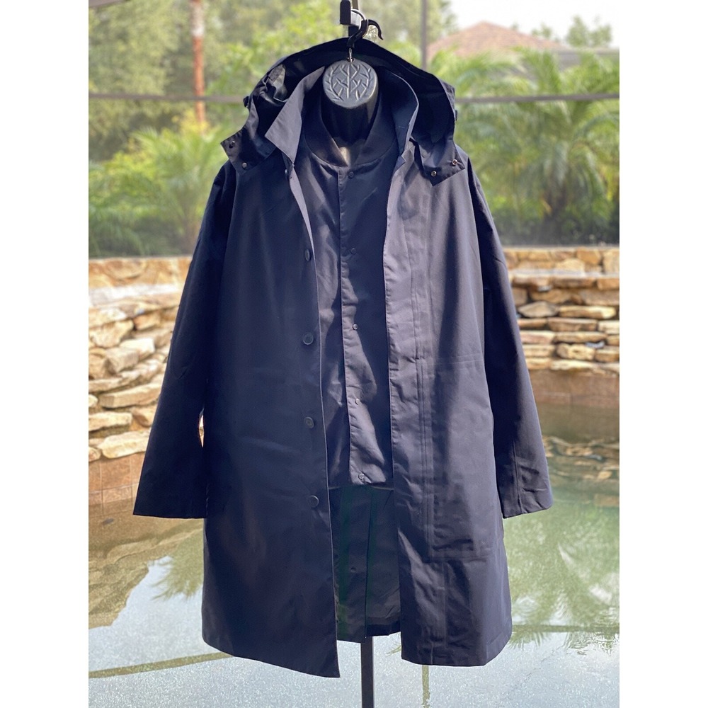 Lacoste Men's 3-in-1 Lightweight Water Resistant Parka Jacket, Dark‎ Grey M